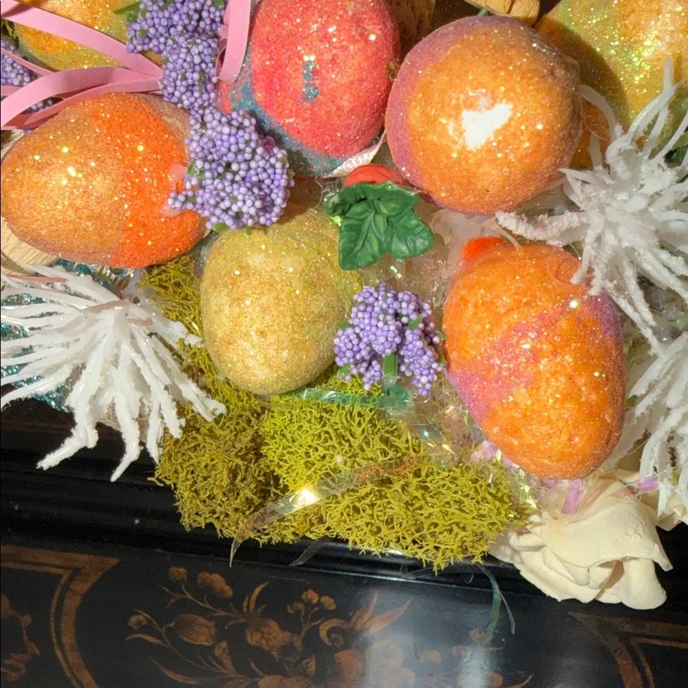 Colorful Easter Wreath with Plush Accents